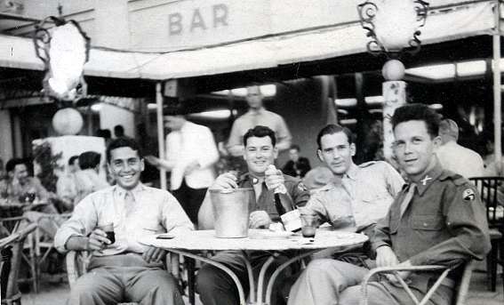 1st Lt Chas Macke on leave with his buddies.